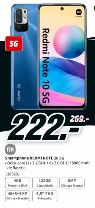 MediaMarkt Smartphone Redmi Note 10 5G promoção