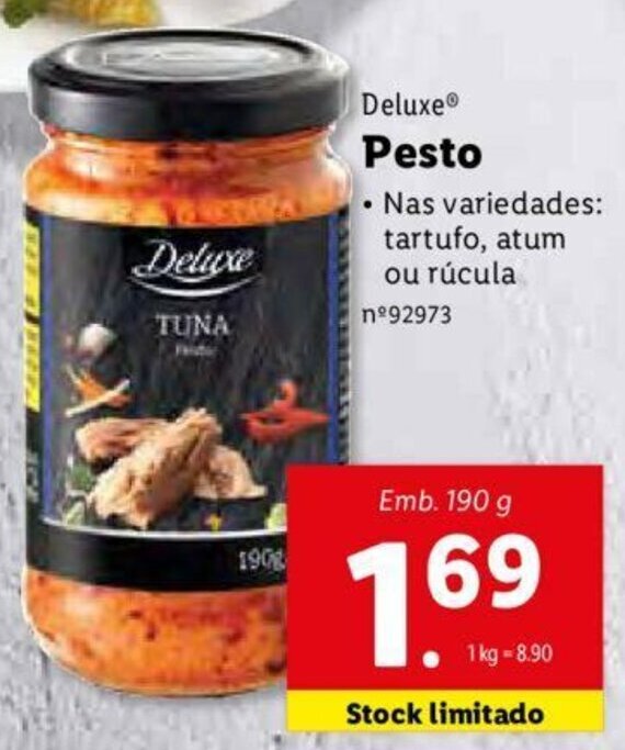 Promoção Deluxe Pesto 190g em Lidl