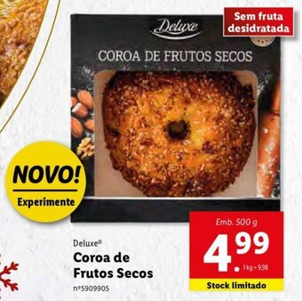 Lidl Deluxe Coroa de Frutos Secos 500g promoção