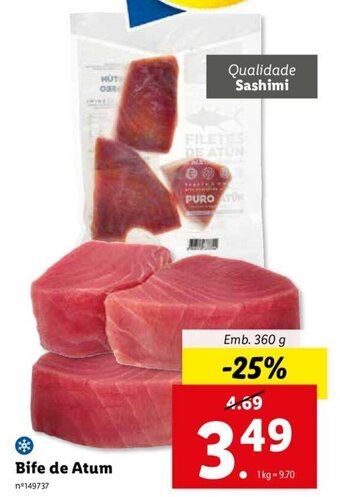 Lidl Bife de Atum 360g promoção