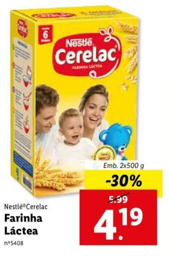 Lidl Nestlé Cerelac Farinha Láctea 2x250g promoção