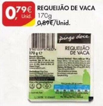 Pingo Doce Requeijão de Vaca 170g promoção