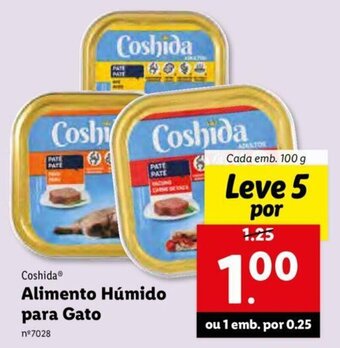 Lidl Coshida Alimento Húmido para Gato 100g promoção
