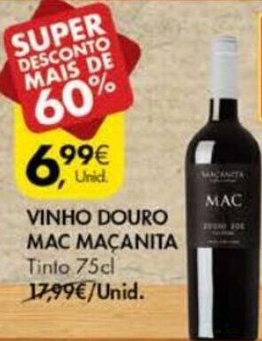 Pingo Doce Vinho Douro Mac Maçanita 75cl promoção