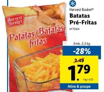 Lidl Harvest Basket Batatas Pré-Fritas 2,5kg promoção