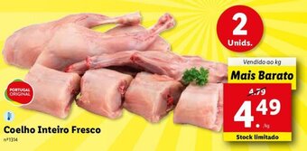 Lidl Coelho Inteiro Fresco promoção