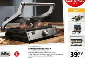 Lidl Silvercrest Kitchen Tools Grelhador Elétrico 2000w promoção