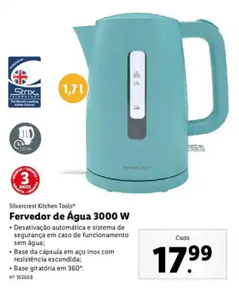 Lidl Silvercrest Kitchen Tools Fervedor de Água 3000W promoção