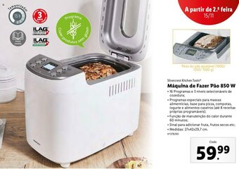 Lidl Silvercrest Kitchen Tools Máquina para Fazer Pão 850W promoção