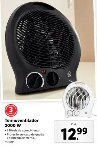 Lidl Termoventilador 2000W promoção