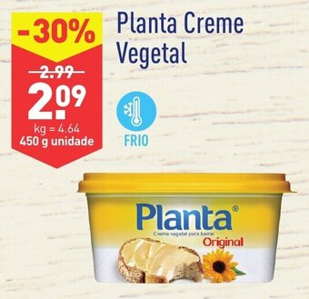 ALDI Planta Creme Vegetal 450g promoção