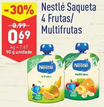 ALDI Nestlé Saqueta 4 Frutas/Multifrutas 90g promoção