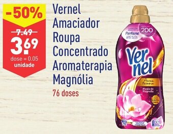 ALDI Vernel Amaciador para Roupa Concentrado Aromaterapia Magnólia 76 doses promoção