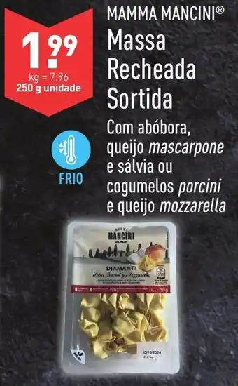 ALDI Mamma Mancini Massa Recheada Sortida 250g promoção