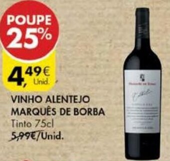 Pingo Doce Vinho Alentejo Marquês de Borba 75cl promoção
