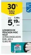 Continente Iglo - lombos de pescada msc promoção