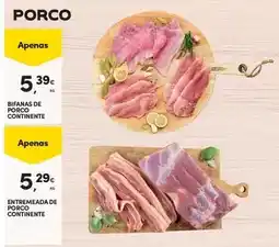 Continente - bifanas de porco