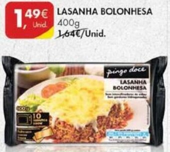 Pingo Doce Lasanha Bolonhesa 400g promoção