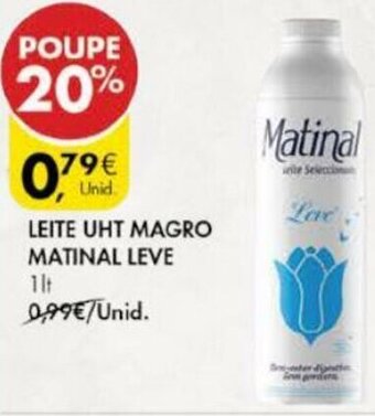 Pingo Doce Leite UHT Magro Matinal Leve 1lt promoção