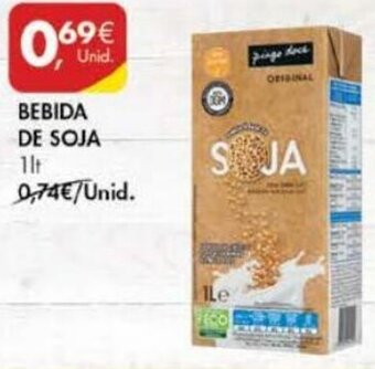Pingo Doce Bebida de Soja 1lt promoção