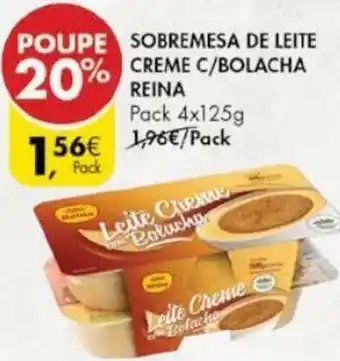 Pingo Doce Sobremesa de Leite Creme C/ Bolacha Reina Pack 4x125g promoção