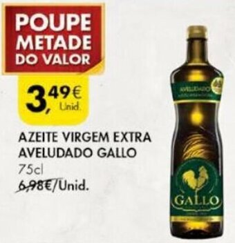 Pingo Doce Azeite Virgem Extra Aveludado Gallo 75cl promoção