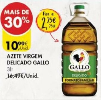 Pingo Doce Azeite Virgem Delicado Gallo 3lt promoção