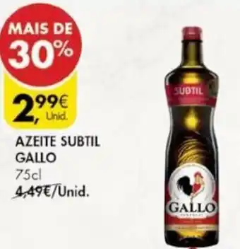 Pingo Doce Azeite Subltil Gallo 75cl promoção