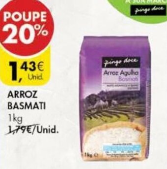 Pingo Doce Arroz Basmati 1kg promoção