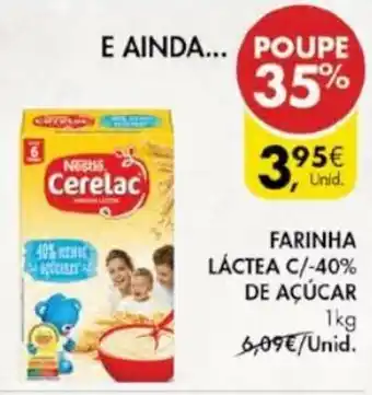 Pingo Doce Farinha Láctea C/-40% de Açúcar 1kg promoção