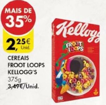 Pingo Doce Cereais Froot Loops Kellogg's 375g promoção