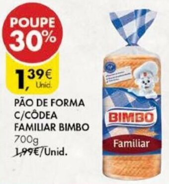 Pão de Forma C/Côdea Familiar Bimbo 700g
