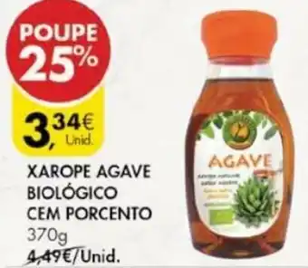 Pingo Doce Xarope Agave Biológico Cem Porcento 370g promoção