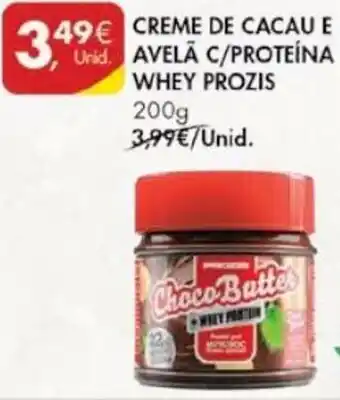Pingo Doce Creme de Cacau e Avelã C/ Proteína Whey Prozis 200g promoção