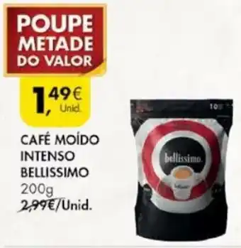 Pingo Doce Café Moído Intenso Bellissimo 200g promoção