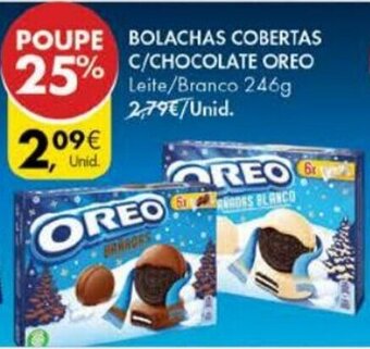 Pingo Doce Bolachas Cobertas C/Chocolate Oreo 246g promoção