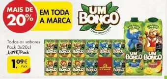 Pingo Doce Um Bongo Pack 3x20cl promoção