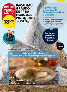 Pingo Doce Bacalhau graúdo de 1° da noruega pingo doce promoção