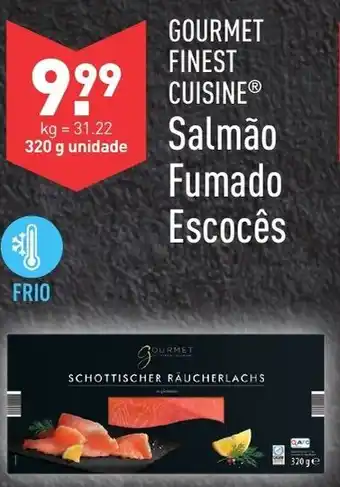 ALDI Gourmet Finest Cuisine Salmão Fumado Escocês 320g promoção