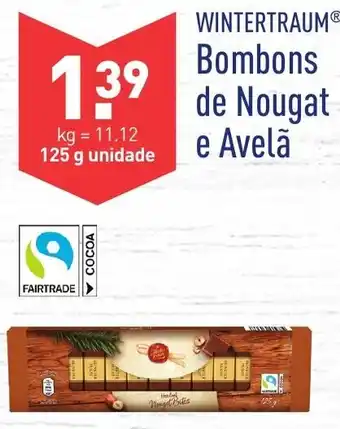 ALDI Wintertraum Bombons de Nougat e Avelã 125g promoção