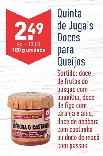 ALDI Quinta de Jugais Doces para Queijos 180g promoção