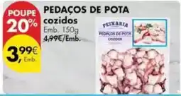 Pedaços de pota cozidos