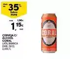 Continente Coral - cerveja c/ alcool promoção