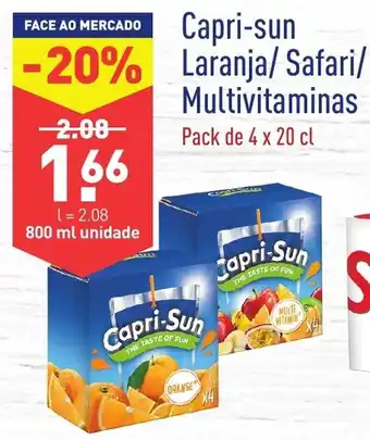 ALDI CApri-sun Laranja/Safari/Multivitaminas 4x20ml promoção