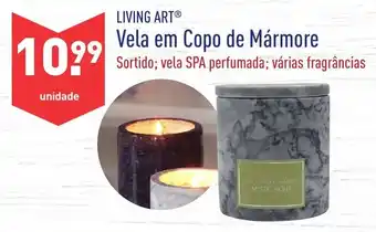 Living Art Vela em Copo de Mármore