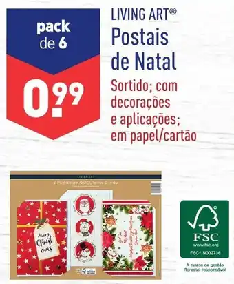 ALDI Living Art Postais de Natal promoção