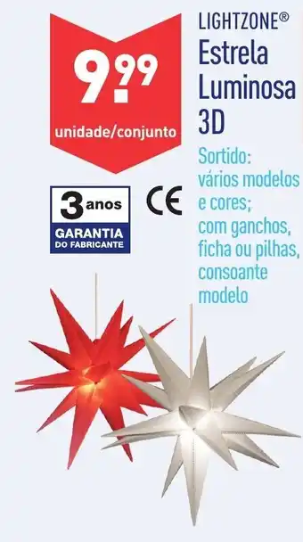ALDI Lightzone Estrela Luminosa 3D promoção