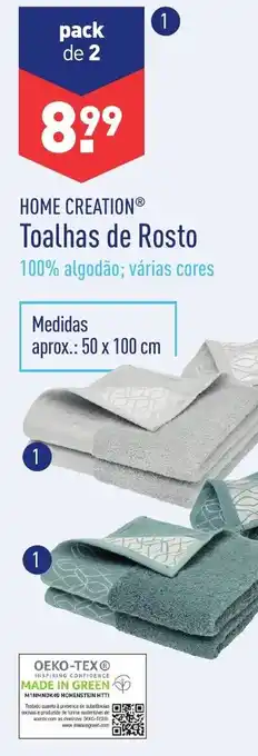Home Creation Toalhas de Rosto 50x100cm