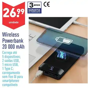 ALDI Wireless Powerbank 20000mAh promoção