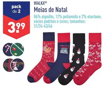 ALDI Walkx Meias de Natal 31/34-43/46 promoção